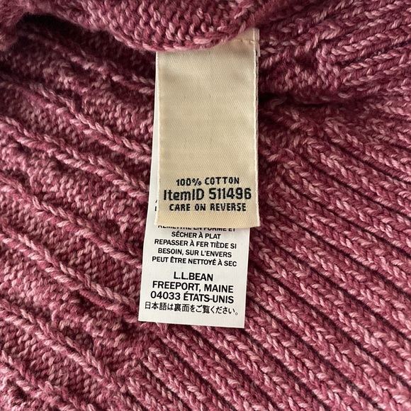 LL Bean 100% Cotton Cable Button Down Sweater XL - Picture 4 of 6